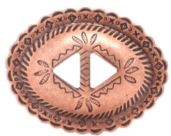 Thunderbird Slotted Steel Concho Antique Copper 2-1/4" 10 Pack 7542-10