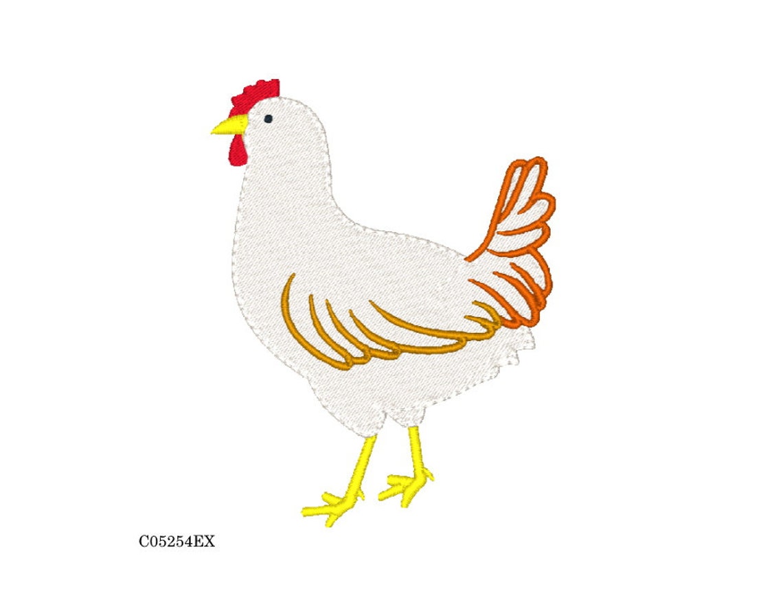 Hen Machine Embroidery Designs Applique Chicken Embroidery Etsy
