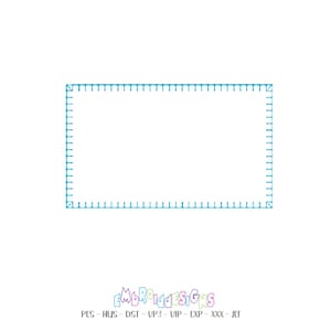 Rectangle Blanket Stitch Embroidery Design: Applique Frame (Digital Download)