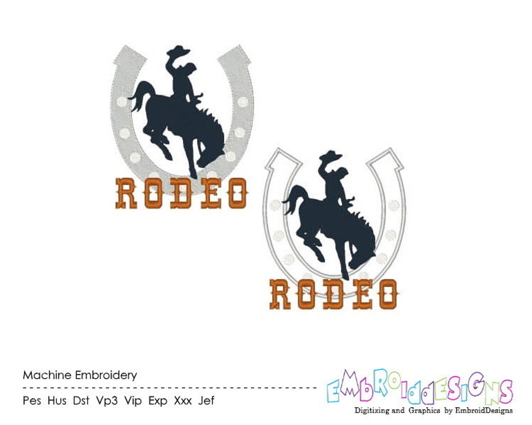 Rodeo Machine Embroidery Designs Set Cowboy Embroidery Design Western ...
