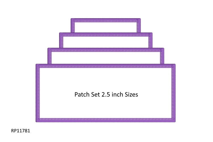 Rectangle Frame Patch Applique Border Embroidery Designs Patch Etsy