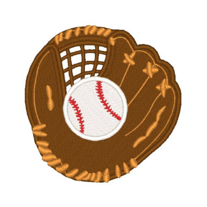 Baseball Glove Machine Embroidery Design Sports Embroidery Etsy