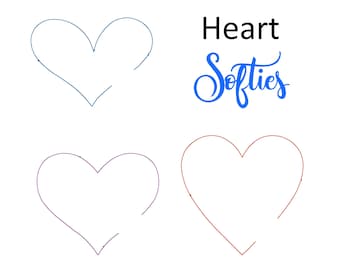 Diseños de bordado de corazones acolchados - Patrones de punto de frijol (descarga digital)