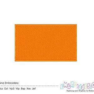 Rectangle Embroidery Design Patch: Filled Stitch Frame (Instant Download)