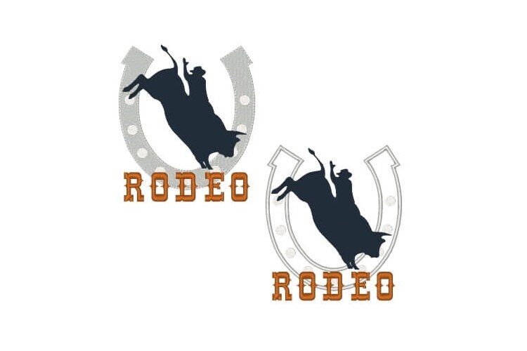 Rodeo Machine Embroidery Designs Set Applique Horseshoe | Etsy