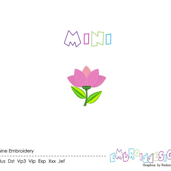 Mini Blume Maschinenstickerei Design Blumen Stickmuster Gefüllte Stich Instant Download