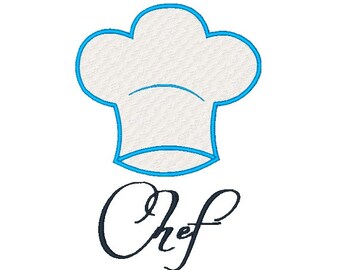 Chefs Hat Embroidery Design 120714 Kitchen Embroidery Filled stitch 4X4 5X7 8X8 6X10 Instant download