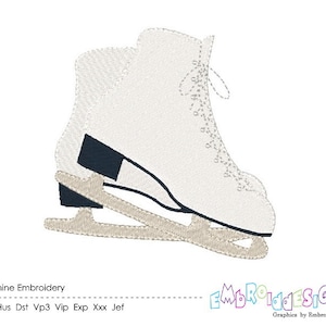 Figure Skates Machine Embroidery Design Ice Skate Embroidery Winter Sports Filled Stitch Instant download