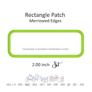 Patch-Making DIY Essential: Set of 2 Inch Rectangle Appliques with Merrowed Edges