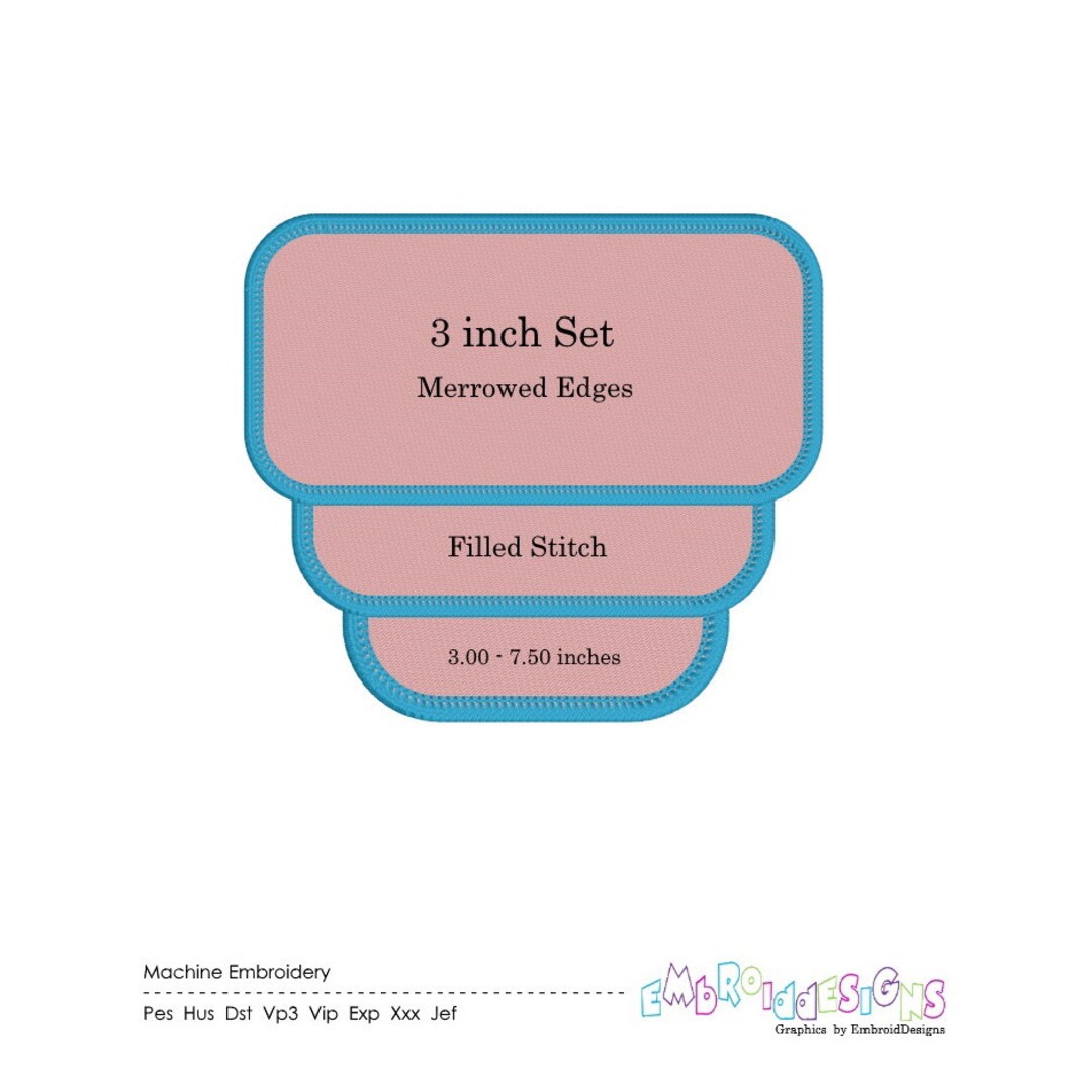 Stunning Rectangle Frame Patch Bundle Border Embroidery Designs