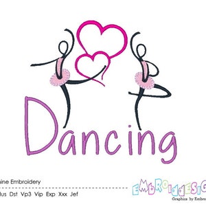 Dancing Embroidery Design Dance Machine Embroidery Designs 4X4 5X7 6X10 8X8 Instant Download Dancers
