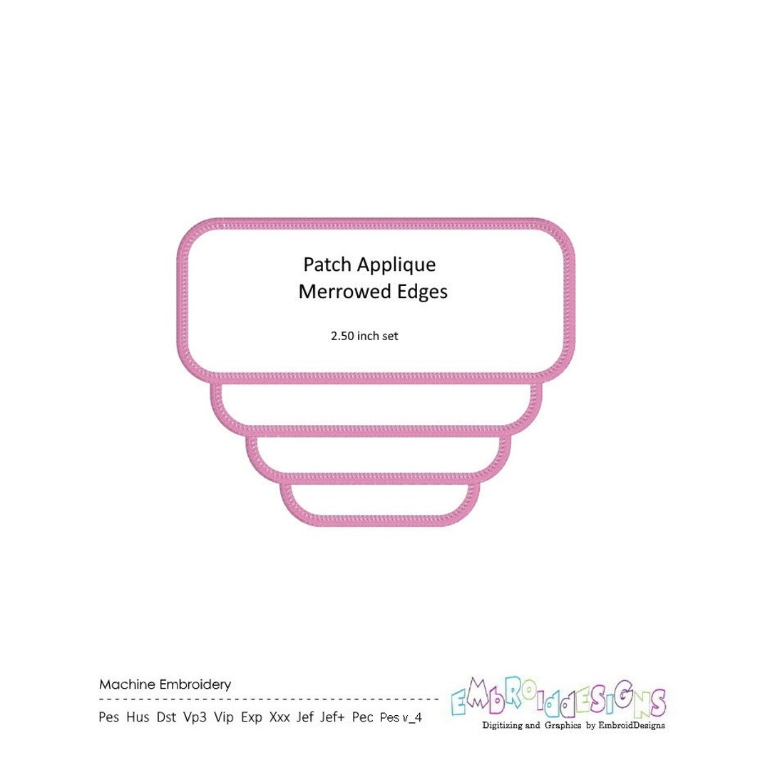 Rectangle Frame Patch Applique Border Embroidery Designs - Instant  Download, 2.5 Inch Frame Set With Merrowed Edges - Etsy