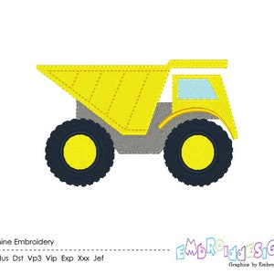 Dump Truck Machine Embroidery Design (Instant Download)