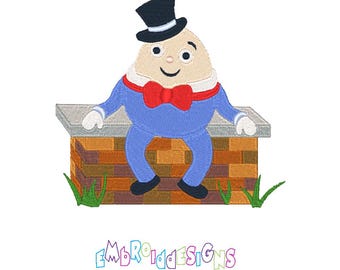 Humpty Dumpty Machine Embroidery Design | Nursery Rhyme