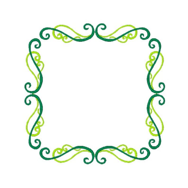 Scroll Frame Embroidery Design Border Embroidery Designs Frame Etsy