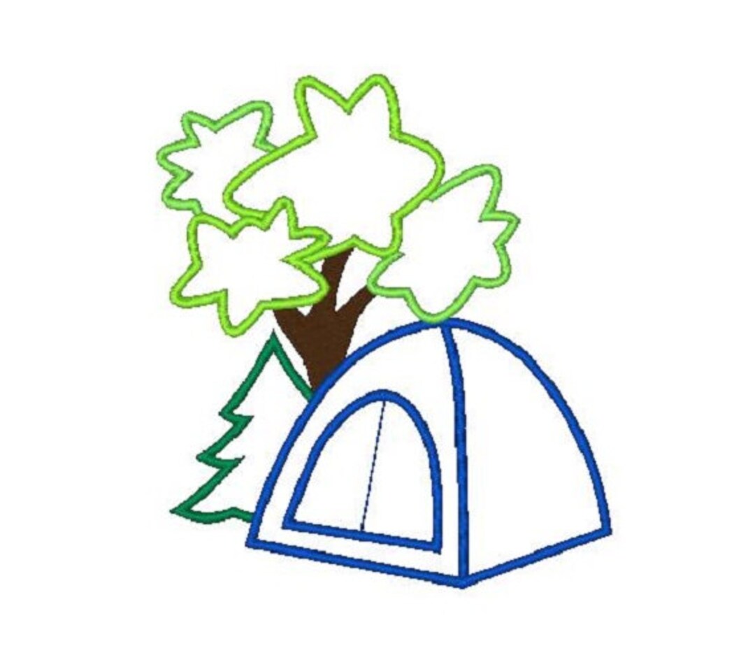 Camping Applique Machine Embroidery Design Camping Design Camping