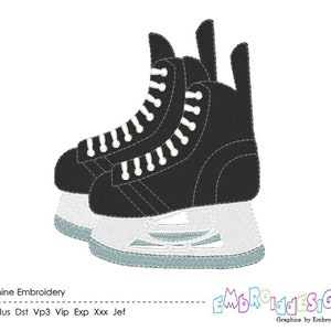 Ice Skates Machine Embroidery Design: Hockey Skate (Instant Download)