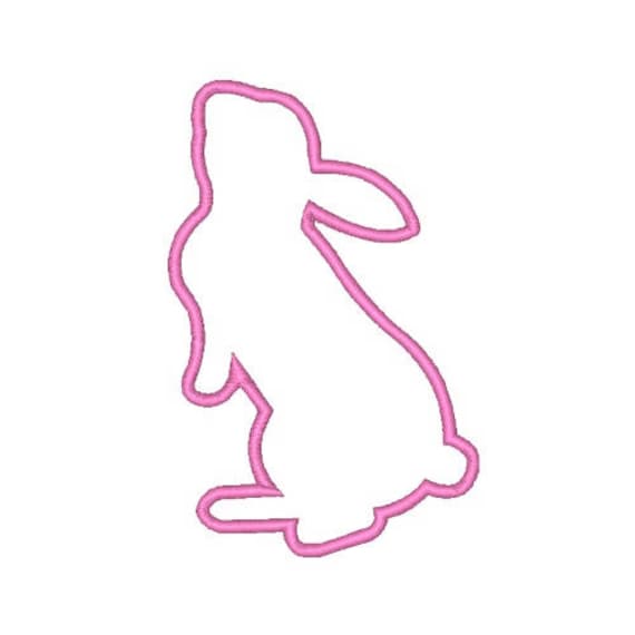 Rabbit Machine Embroidery Design Bunny Embroidery Designs Etsy