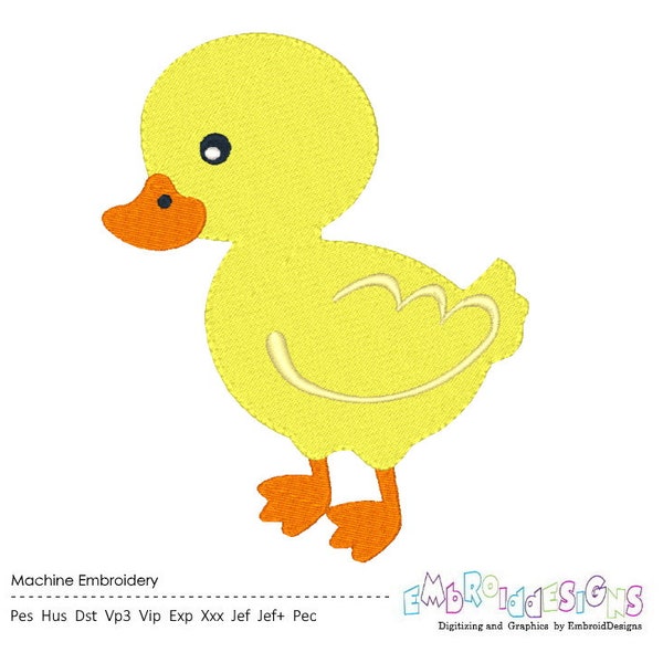 Baby Duckling Machine Embroidery Design Duck Embroidery Designs Birds Digital Download