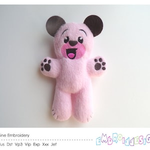 In the Hoop Bear-borduurontwerp: gevulde pluche (directe download)