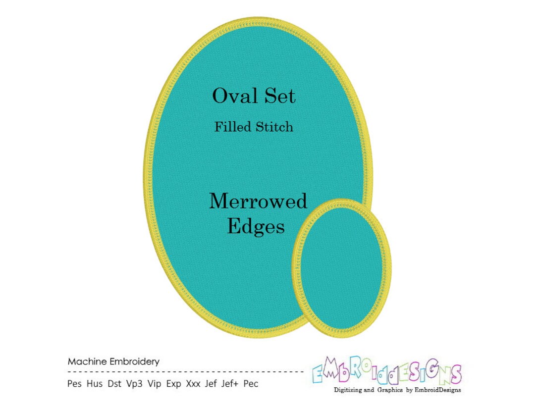 Oval Frame Patch Border Embroidery Designs Patch Making Frame Set Ovals