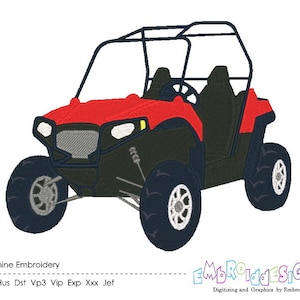 Side by Side Embroidery Design ATV Embroidery Four Wheeler Instant Download