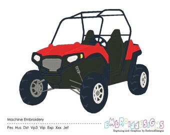 Side by Side Embroidery Design ATV Embroidery Four Wheeler Instant Download