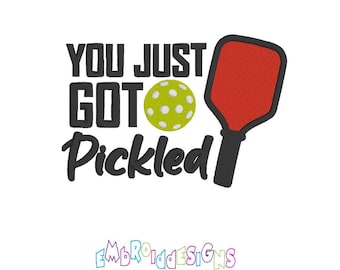 Pickleball Machine Embroidery Design | Pickleball Pattern