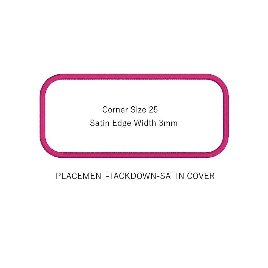 Rectangle Applique Design Set 2 Inch Rectangle Rounded Corners ...