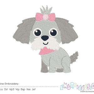 Shih Tzu Machine Embroidery Design | Dog Design