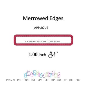 Enhance Your Patch Designs with our Merrowed Edge Rectangle Applique Frame - 1 Inch