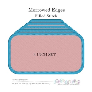 Stunning Rectangle Frame Patch Bundle - Border Embroidery Designs Included - Ideal for Patch Making - 3 Inch Frame Set