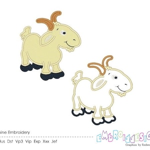 Billy Goat  Embroidery Designs Set | Farm Animal