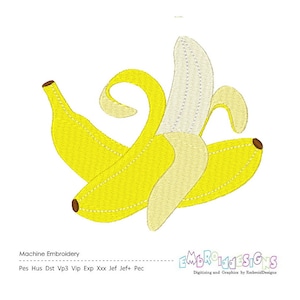 Deliciously Cute Banana Machine Embroidery Design