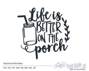 Life Machine Embroidery Design Embroidery Saying Country Kitchen Embroidery Design Instant Download