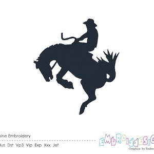 Cowboy Machine Embroidery Design Western Embroidery Silhouette