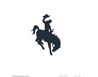 Cowboy Embroidery Design, Western Embroidery, Horse Designs, Rodeo Silhouette, Instant Download, Cowboy Silhouettes