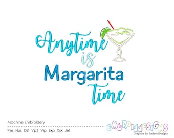 Motif de broderie machine Margarita Time Motif boisson