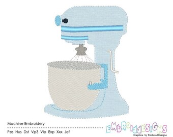 Mixer Machine Embroidery Design Kitchen Embroidery