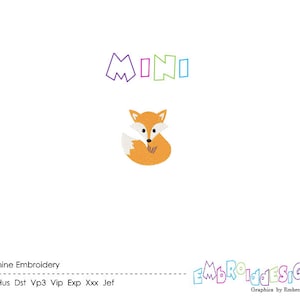 Mini Fox Embroidery Design: Woodland Animal (PES Designs, Instant Download)