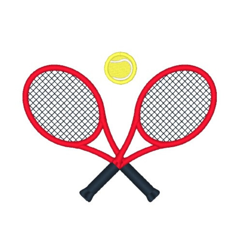 Tennis Rackets Embroidery Design Tennis Embroidery Designs Etsy