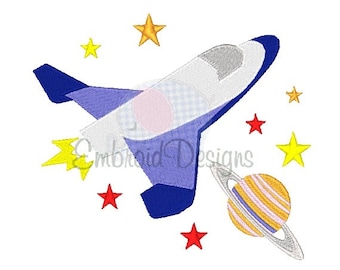 Spacecraft Machine Embroidery Design 080814 Spaceship Design Astronaut pattern Filled Stitch 4X4 5X7 8X8 6X10 Instant download