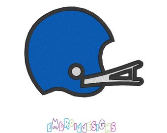 Football Helmet Machine Embroidery Design Template | Sports Pattern