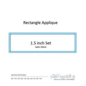 Versatile Rectangle Applique Frame Embroidery Design Set