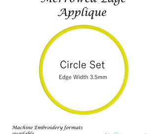 Plantillas para hacer parches, marco con borde de 3,5 mm - Bordes de apliques para marcos circulares DIY