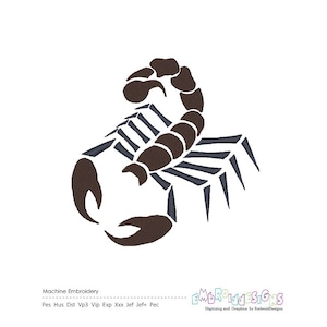Desert Scorpion Machine Embroidery Design - Scorpion Pattern - Digital Download