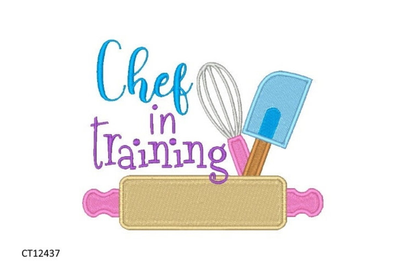 Chef in Training Machine Embroidery Design Template Word Art - Etsy