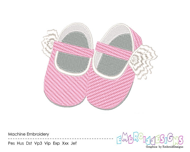 Baby Shoes Machine Embroidery Design Baby Girl Shoe Filled - Etsy Baby Shoes Machine Embroidery Design Baby Girl Shoe Filled - Etsy