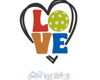 Pickleball Embroidery Design | Pickleball Pattern