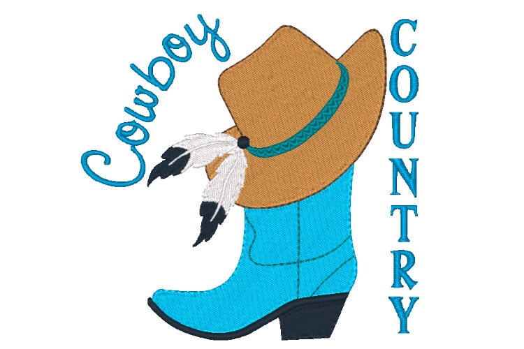 Cowboy Embroidery Applique Designs Machine Embroidery Western | Etsy